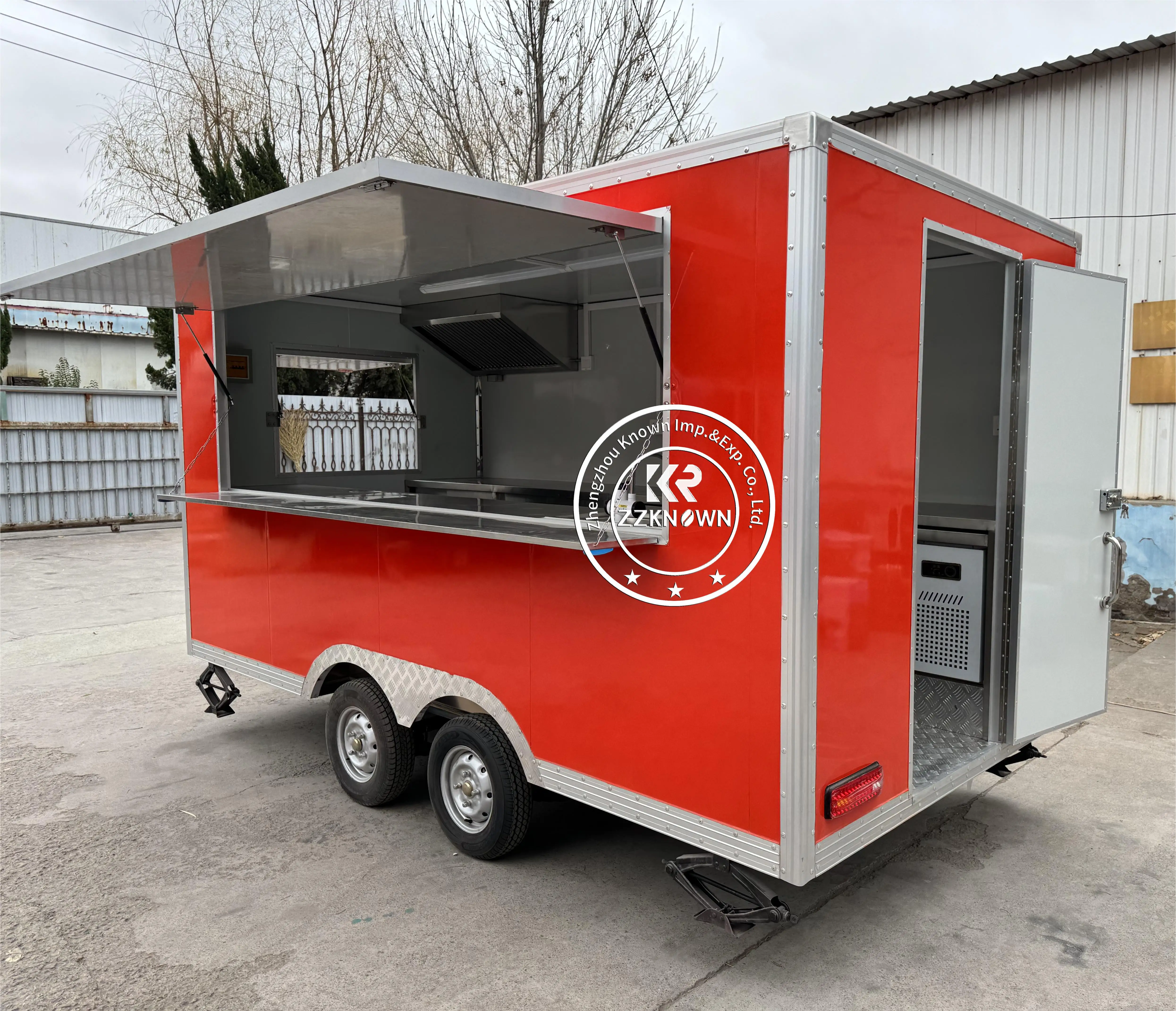 

Catering Mobile Street Food Truck Customized Commercial Catering Concession Hot Dog Ice Cream Food Trailer Snack Pizza Kiosk