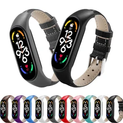 For Mi Band 7 Leather Bracelet for Xiaomi Mi Band 5/6 Elegant Strap wrist Colorful strap For xiaomi mi band4 bracelet Strap