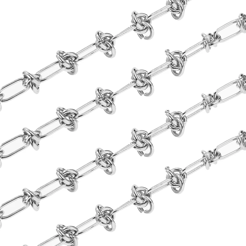 

1-метровые большие цепочки из нержавеющей стали с золотым узлом для DIY хип-хопа, мужские ожерелья, фурнитура, браслеты, принадлежности для изготовления ювелирных изделий