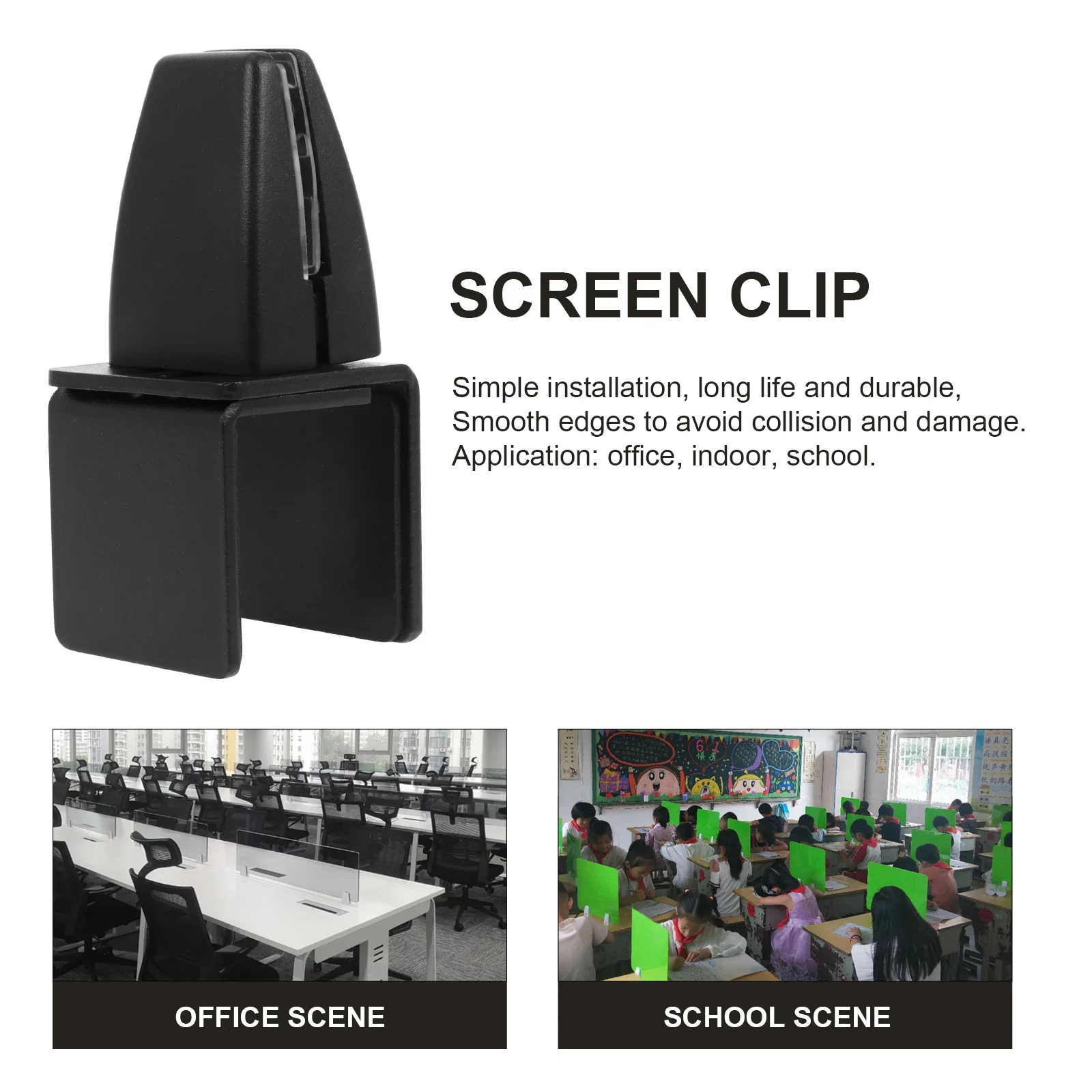 

1Pcs U-Type Screen Partition Clamps Desktop Privacy Panel Clip Diverse Functions Small Size Efficient Practical Metal Glass