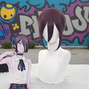 วิกผมใยสังเคราะห์ทนความร้อนสำหรับเล่นบทบาทตัวละคร Chainsaw Man (สำหรับชุดวันหยุด)