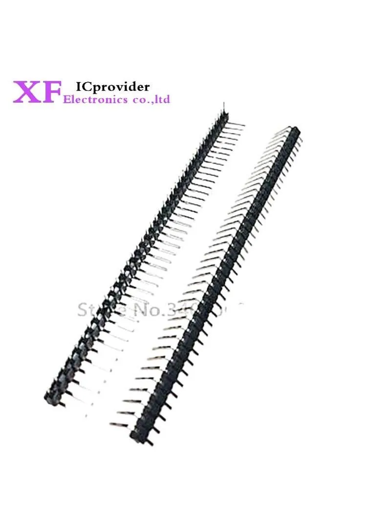 10 sztuk 1x40 Pin 2.54mm kąt jednorzędowe Pin Header męski 90 stopni złącze igłowe — zdjęcie 2