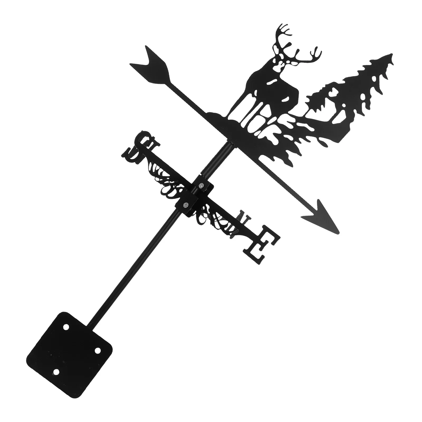 

Roof Decorations Weather Vane Iron Deer Statue Outdoor Garden Ornaments Wind Direction Weathervanes for Roofs Yard Retro Metal