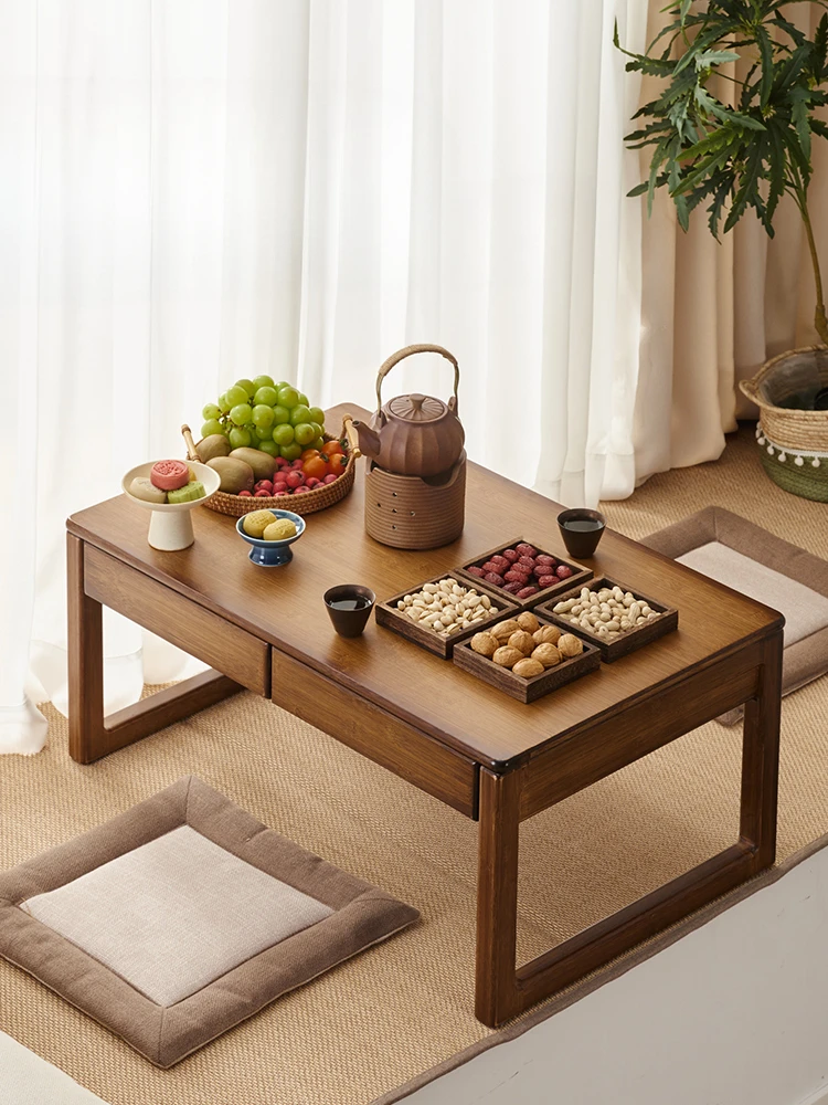 bathroom storage cabinet, toilet storage Japanese Style Bay Window Small Table Tatami Kang Table Home Bed Learning Low Table