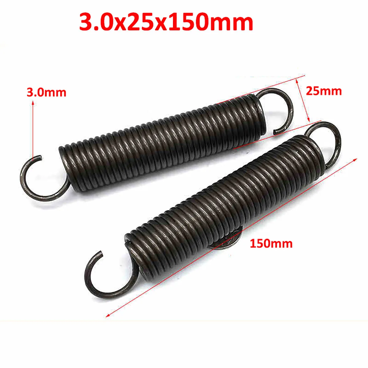 

1pcs Wire Diameter 3.0mm Large Spring Tension Extension Springs Out Diameter 20mm 25mm- Length 70/80/90/100/120/160-280mm