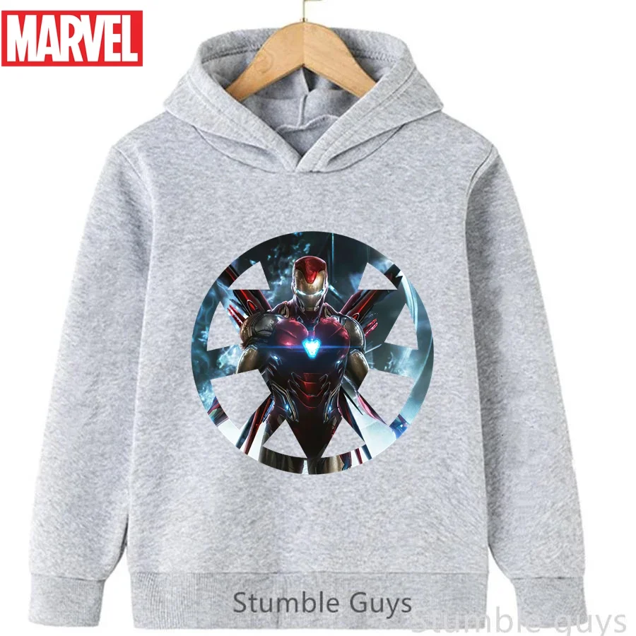 

Avengers Iron Man Sweatshirt Kids Autumn 3-13Y Boys Clothes Girls Marvel Hooded Casual Sports Wear
