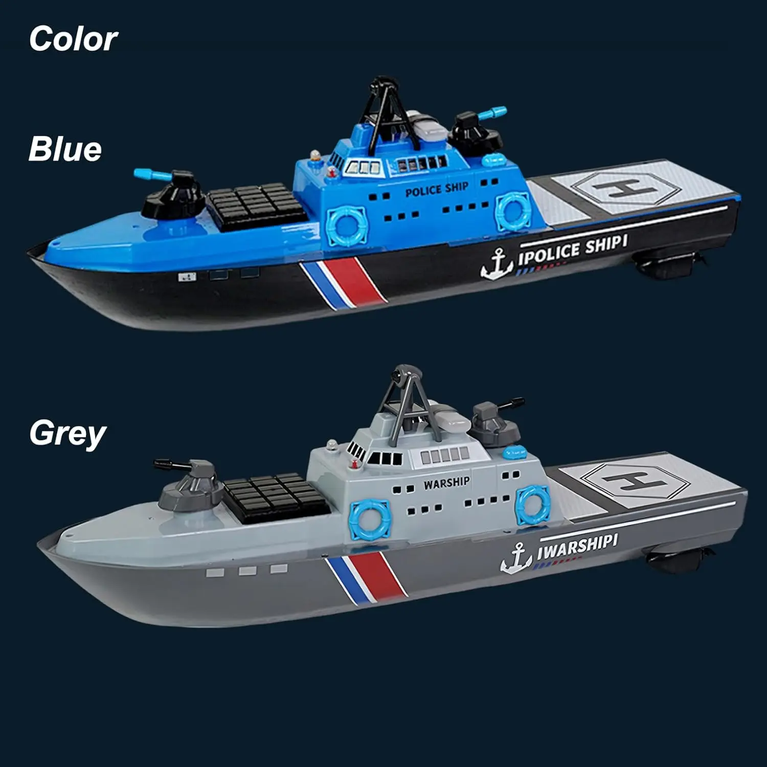 22 "Pollici 56 CENTIMETRI Con Telecomando Nave Da Guerra Corazzata Circraft Carrier 15 km/h 2.4G 8WD RC Barca Spaying Acqua LED Camminata Sul Lago Acqua