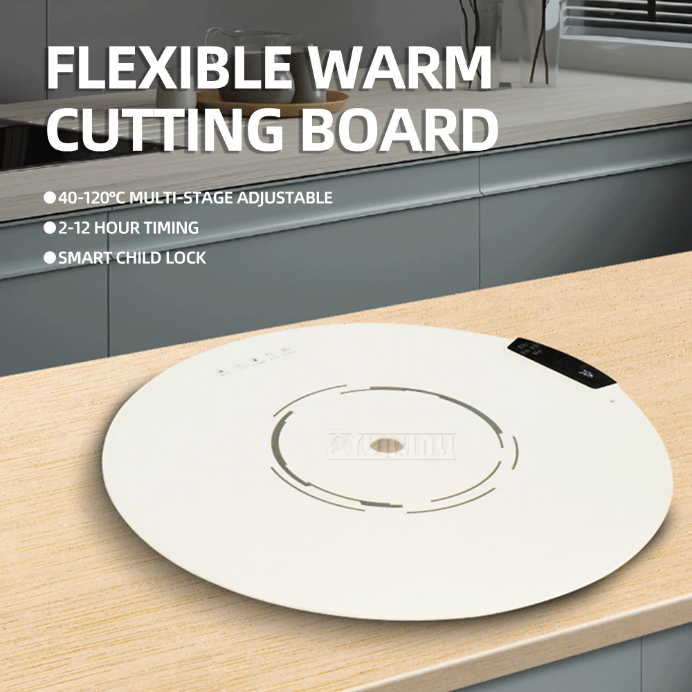 

65cm Round Warm Vegetable Board Household Flexible Silicone Folding Food Heating Pad
