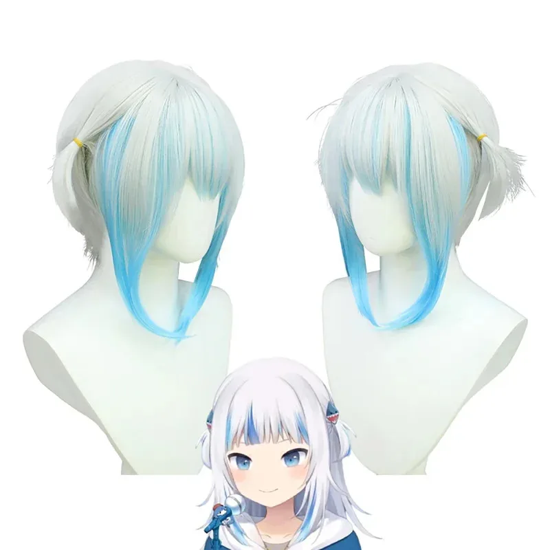 

NewHololive Vtuber Virtual Anchorman Gawr Gura Cosplay Wig Set Girl Cute Shark Costume Carnival Party Dress Up Gift2025