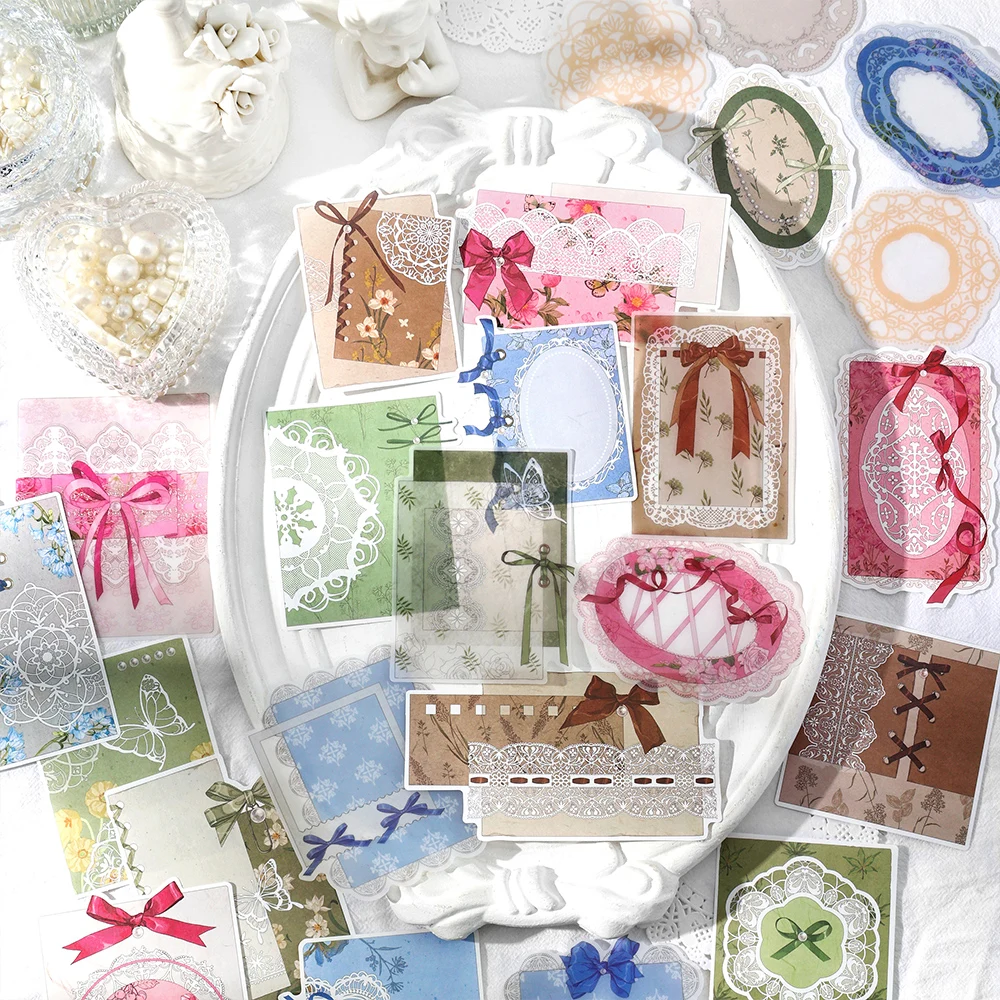 4 styles 30 pcs Vintage material paper Junk Journal DIY Scrapbooking Collage Materials Creative Stationery background paper