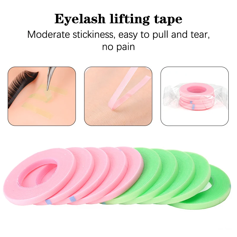 5/10Rolls 4mm Lash Extension Tape Pink And Green Eyelash Extension Tape Breathable Professional Eyelashes Supplies Accessorie