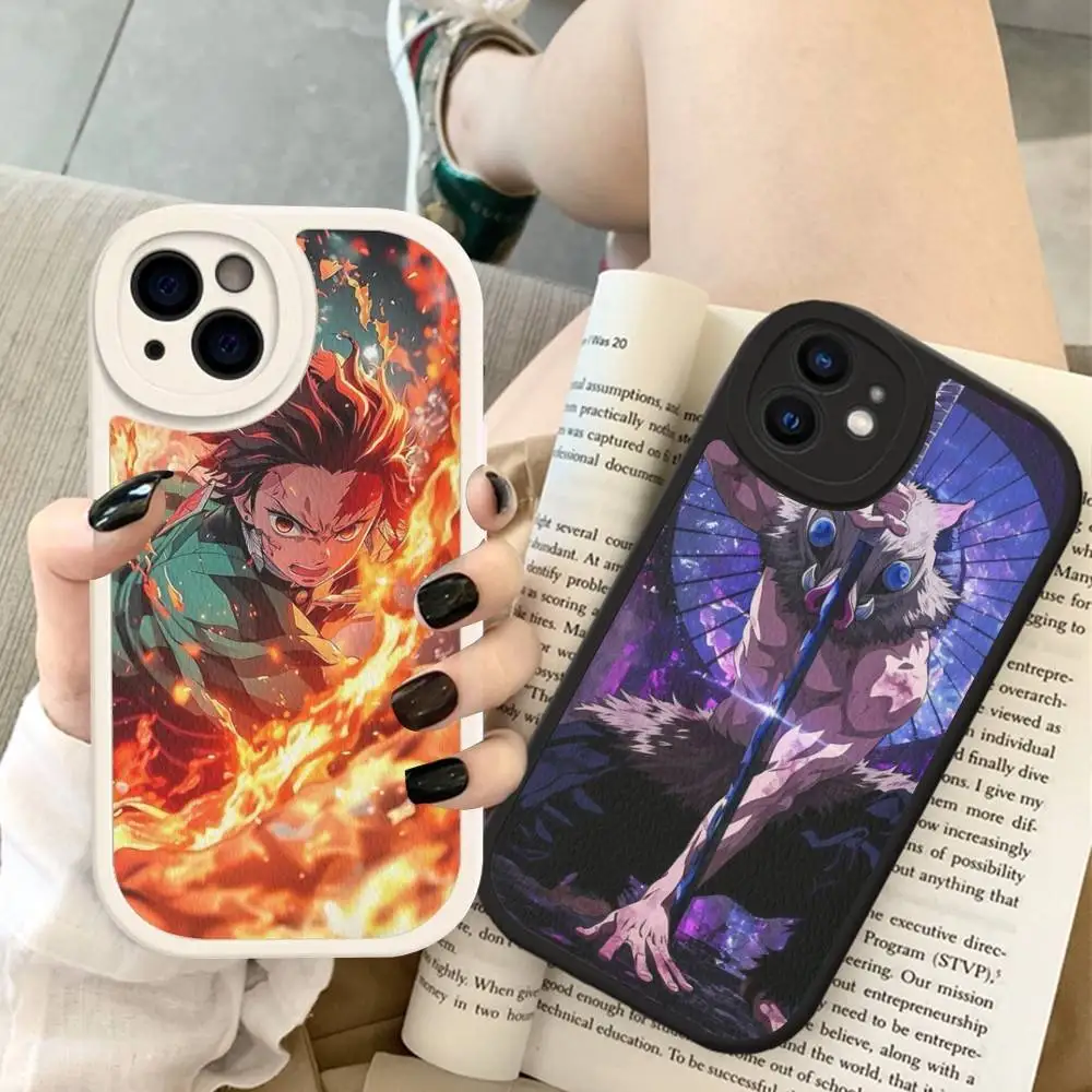 

Classic Anime D-demon Retro S-slayer Phone Case Hard Leather For IPhone 16 15 14 13 12 Mini 11 14 Pro Max Xs X Xr Plus Fundas