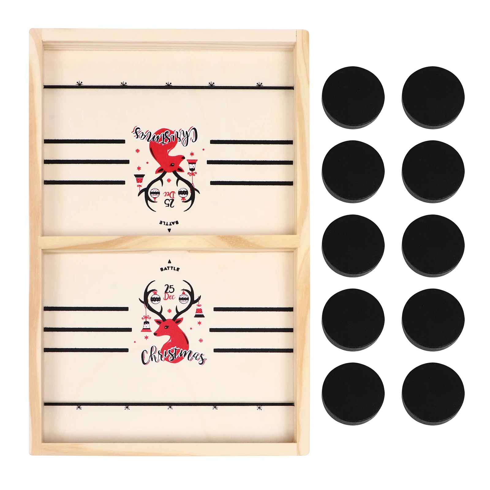 

1 set Wooden Board Game Lightweight Portable Indoor Outdoor Family Fun Sling Puck Catapult Educational Gift Birthday