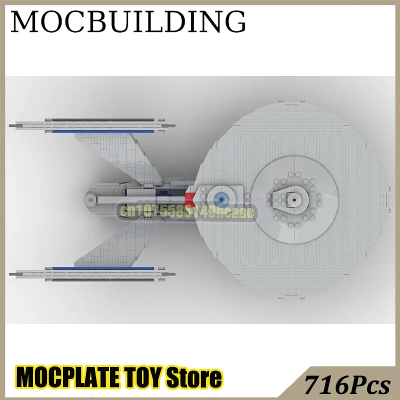 Spaceship Display Bridge Model MOC Building Block Bricks Enterprise DIY Construction Toys Birthday Gift Christmas