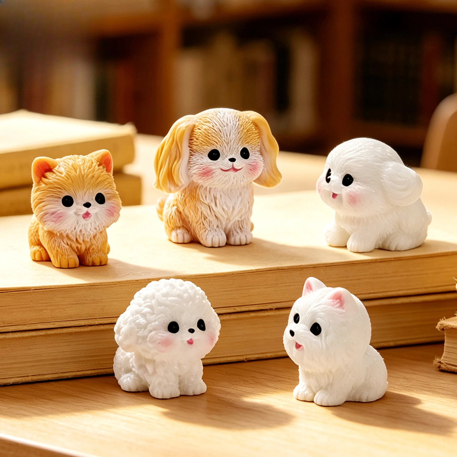 100pcs Cute Mini Resin Animal Dog Puppy 3D Resin Cabochon DIY for Keychain Earrings Scrapbook Dollhouse Accessories