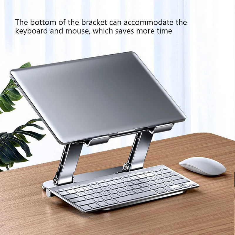 PANTXIKE Laptop Stand Foldable Aluminum Alloy Portable Notebook Stand 10-17 Inch Macbook Air Pro Computer Bracket Laptop Holder