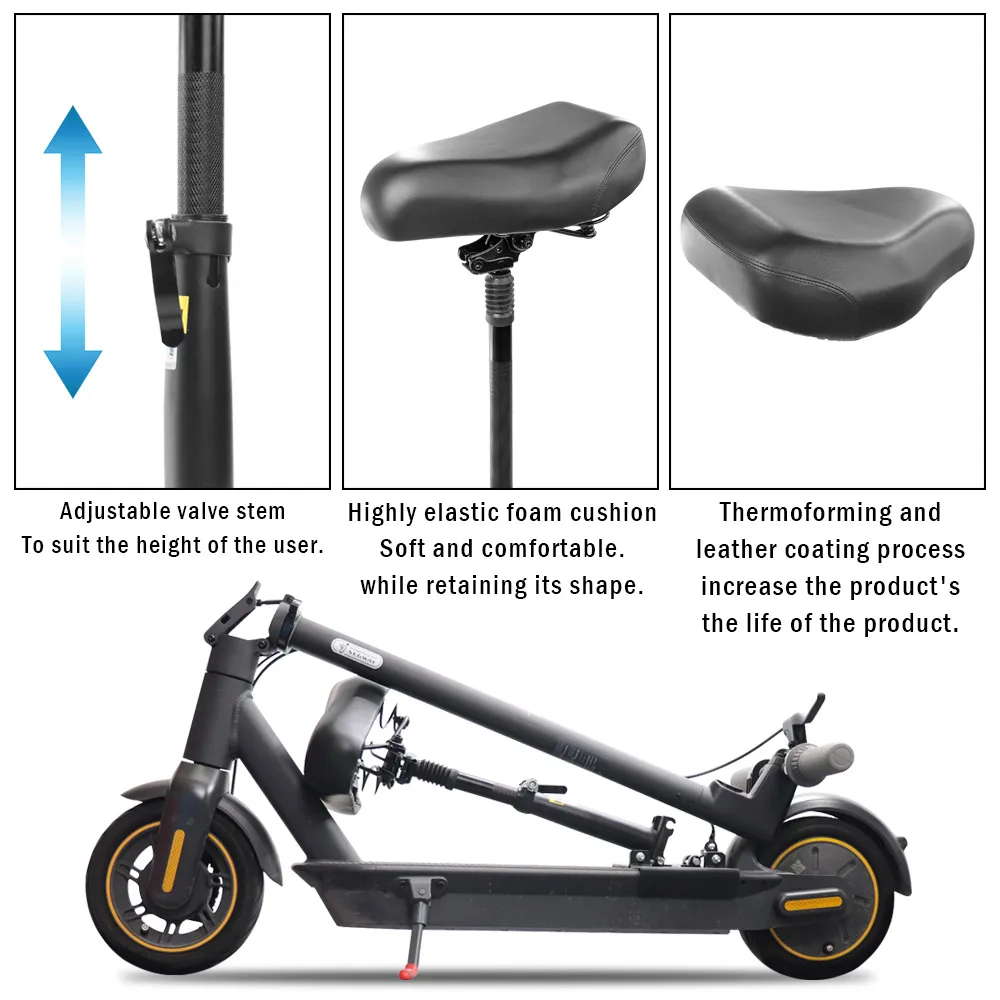 New Cushion Chair Seat Adjustable Folding Saddle for Segway Ninebot Max G30 Electric Scooter Accessories Soft Butt Chair Parts