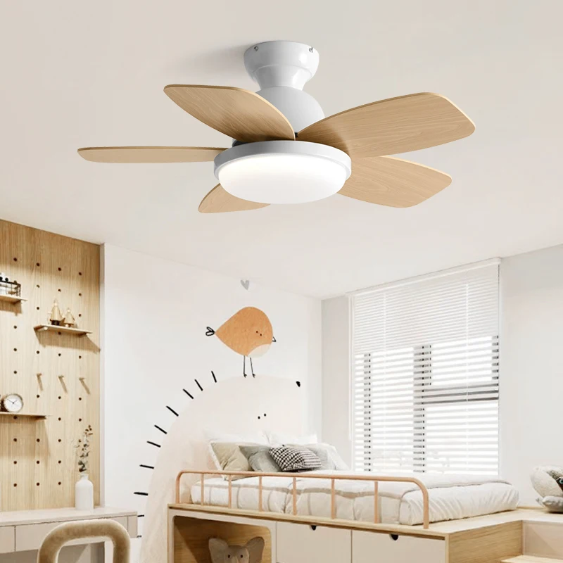 QINIWAKE 36/42 Inch Ceiling Fan with Light 6 Wind Speeds Reversible 3-Color Light Quiet DC Motor for Living Room Bedroom