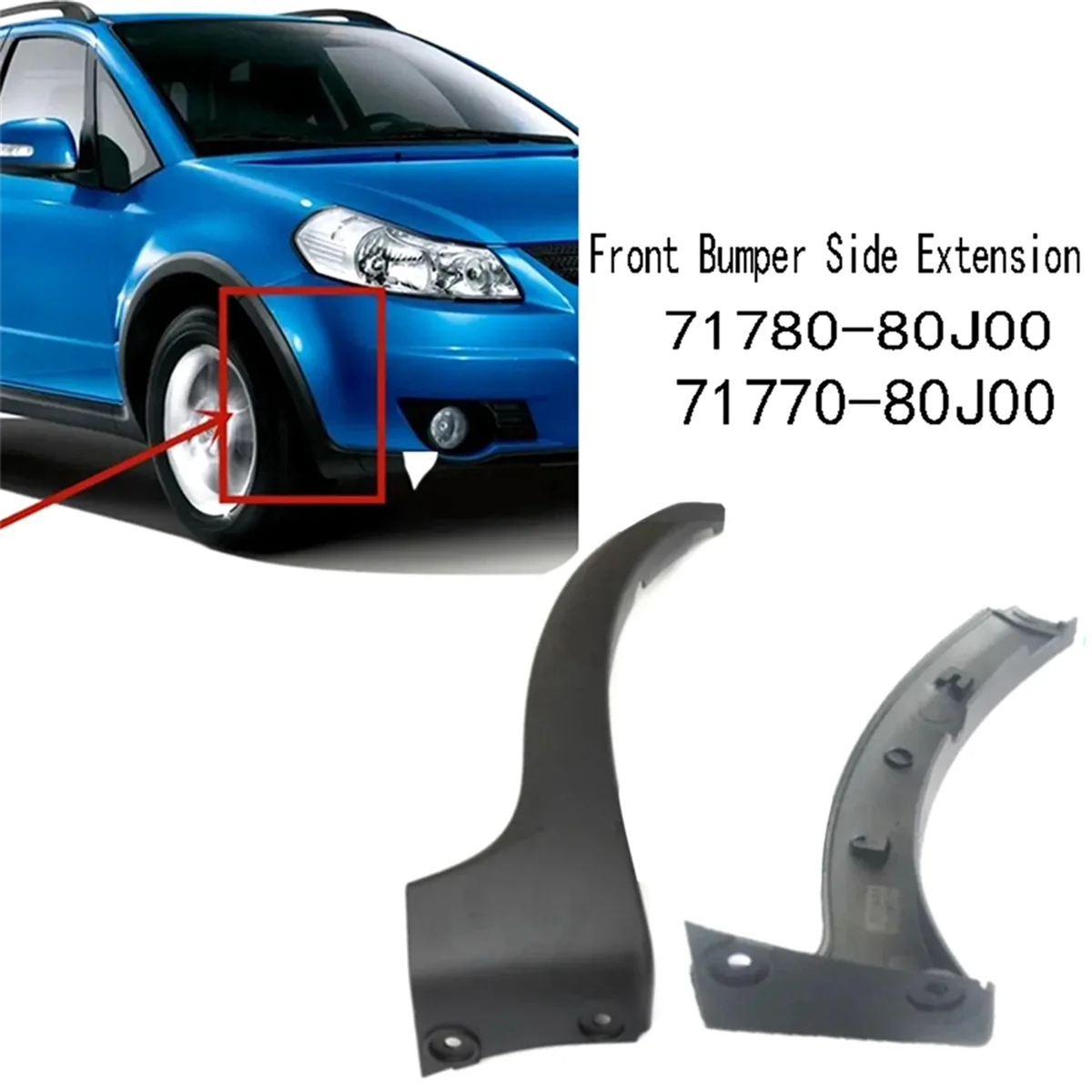 Car Left Front Bumper Side Extension for Suzuki Sx4 Hatchback 71780-80J00