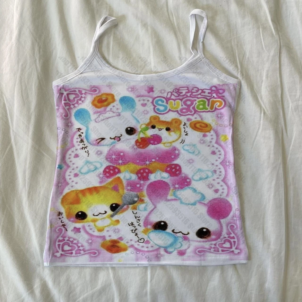 2000s Y2k Tops With Suspenders Women's Top 90s Clothes Vintage Crop Top Sexys Aesthetic Clothing Summer Harajuku Emo Woman Goth