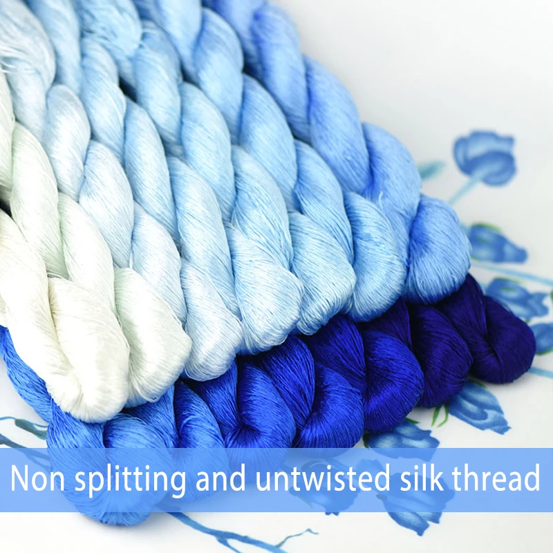 70 Non splitting and untwisted mulberry silk thread, specially designed for hand made velvet flowers