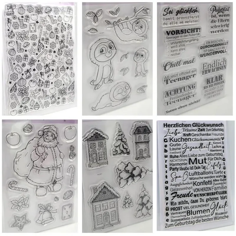 Christmas Clear Stamp  For DIY Scrapbooking Seal Card Making A5102