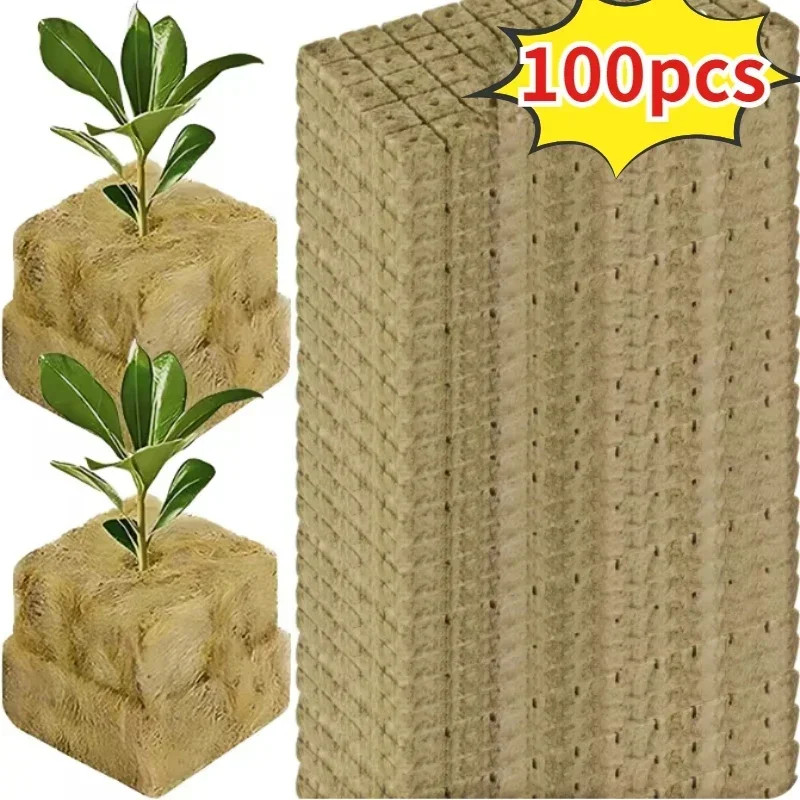 

Planting Sponge Rock Cotton Starter Plugs Hydroponic Grow Media Cube Home Greenhouse Garden Supplies Accessories Tools