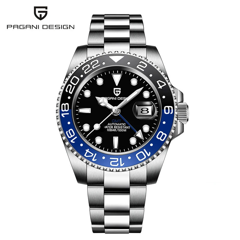 Nieuwe 1662 PAGANI DESIGN GMT Automatisch Horloge 40mm Herenhorloge Topmerk 100M Waterdicht Mechanische Horloges voor Mannen Cloc