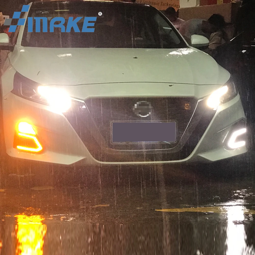 Smkre Daytime Running Light For Nissan Altima Teana 2019 2020 2021 2022 Turning Yellow Signal Daylight Lamp With Cover Fog Lamp