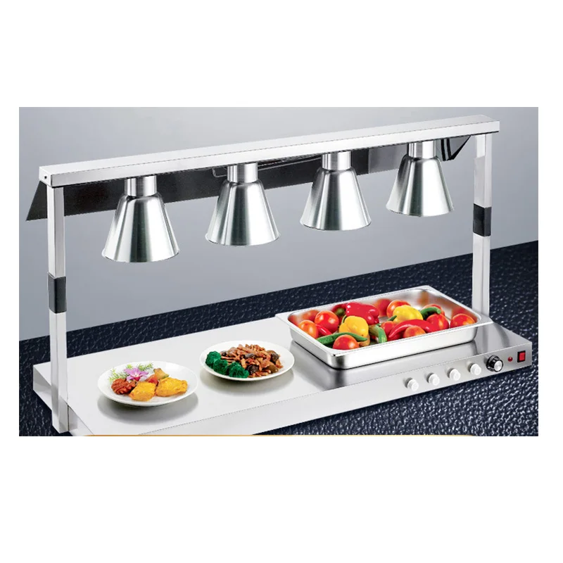

Hotel Buffet Equipment Infrared Preservation Carving Heating Station Hotel Insulation Food Warmer Heat Lamp Display