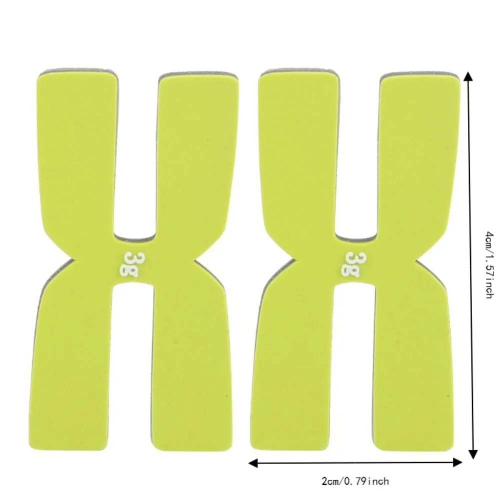 6PCS Silicone Tennis Racket Weight Strips Self Adhesive Racket Head Accessory Tennis Racquet Tapes H Shape
