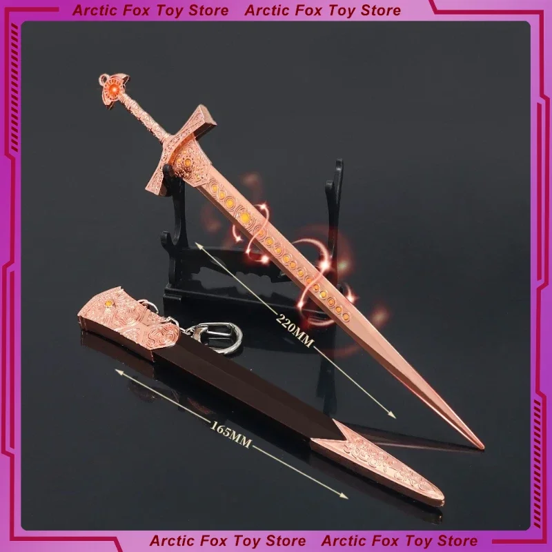 Nouveau jeu d'épée de chevalier Miquellan 22cm, modèle périphérique en métal, accessoires et décoration de bureau, ornements, cadeaux d'anniversaire, jouets