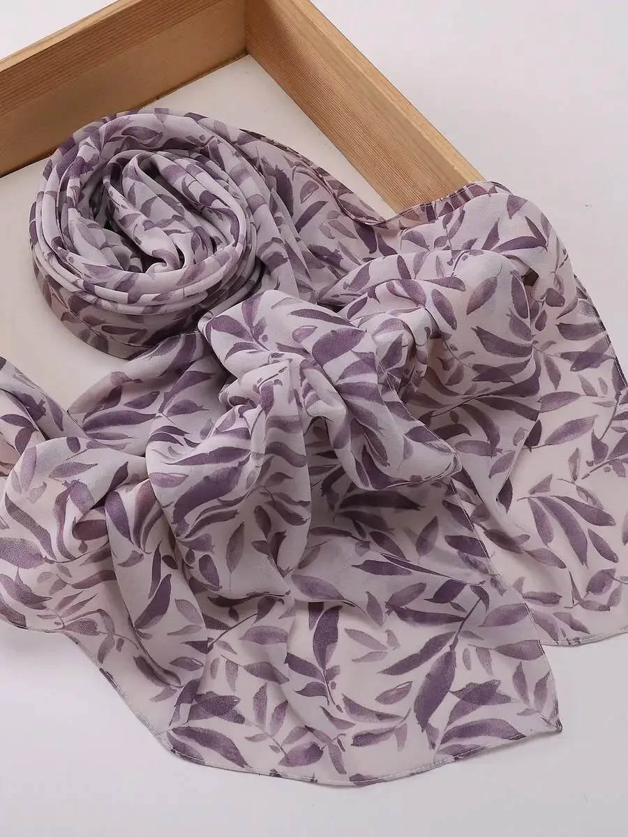 1pc Modest Casual Versatile Solid Color Soft & Breathable Chiffon Hijab Scarf, Spring/Summer