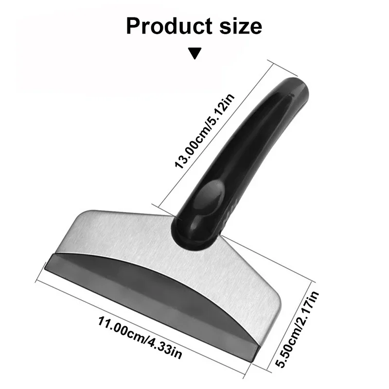 SEAMETAL Car Ice Scraper Snow Removal Shovel Windshield Glass Defrost Removal Automotive Winter Stainless Steel Car Accessories