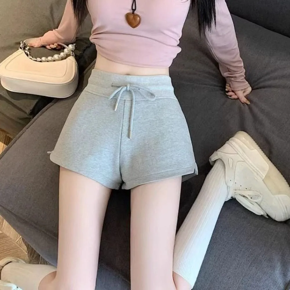 

Drawstring High Waist Shorts with Pockets Slim Fit Hot Woman Short Pants Pajamas Pants Trousers Summer Casual Shorts Summer