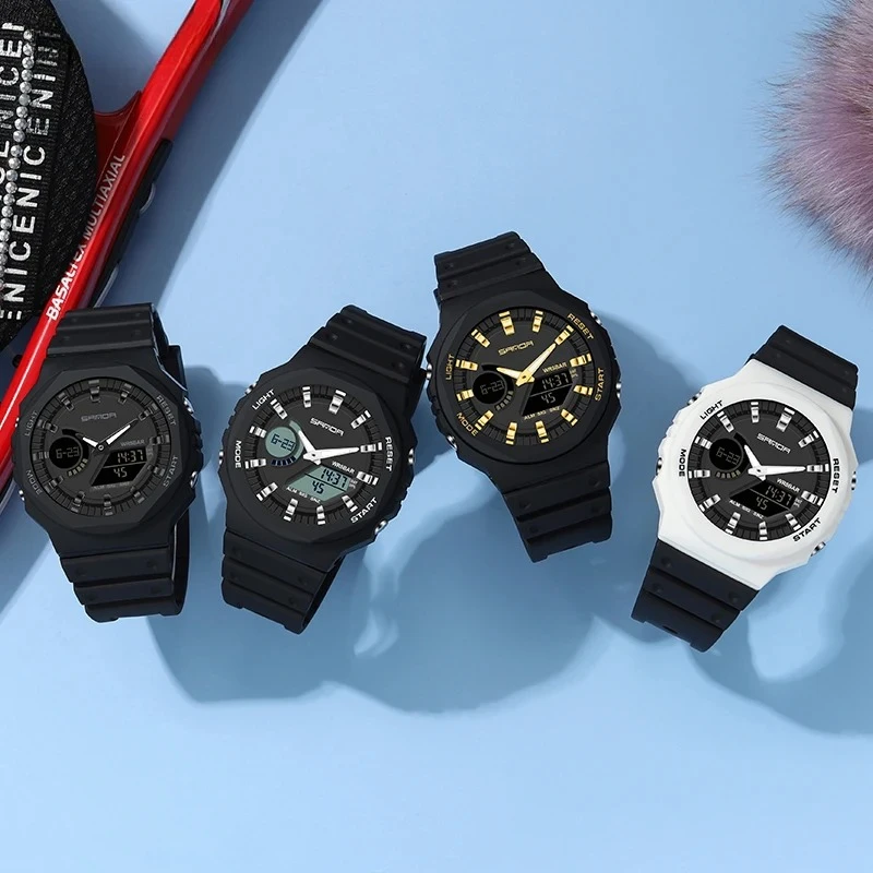 High Quality New Men's Quartz Watches Waterproof Men Military Sport Watch Relogio Masculino Dual Display LED Digital Wristwatch