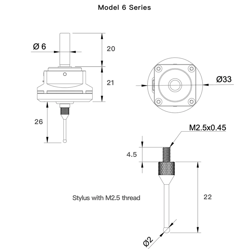 Nueva tecnología CNC, último buscador de bordes de sonda táctil 3D antivuelco V6 para encontrar la sonda CNC de escritorio central Compatible con y Grbl A