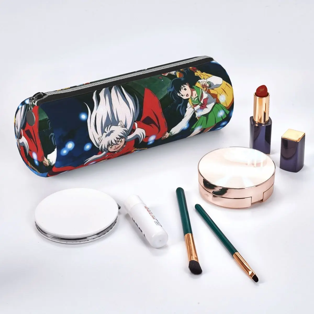 Inuyasha Anime Kagome Higurashi Pencil Case for Boy Girl School Cylinder Pen Box Pencil Bag Stationery Supplies Pen Holder Bag view 6