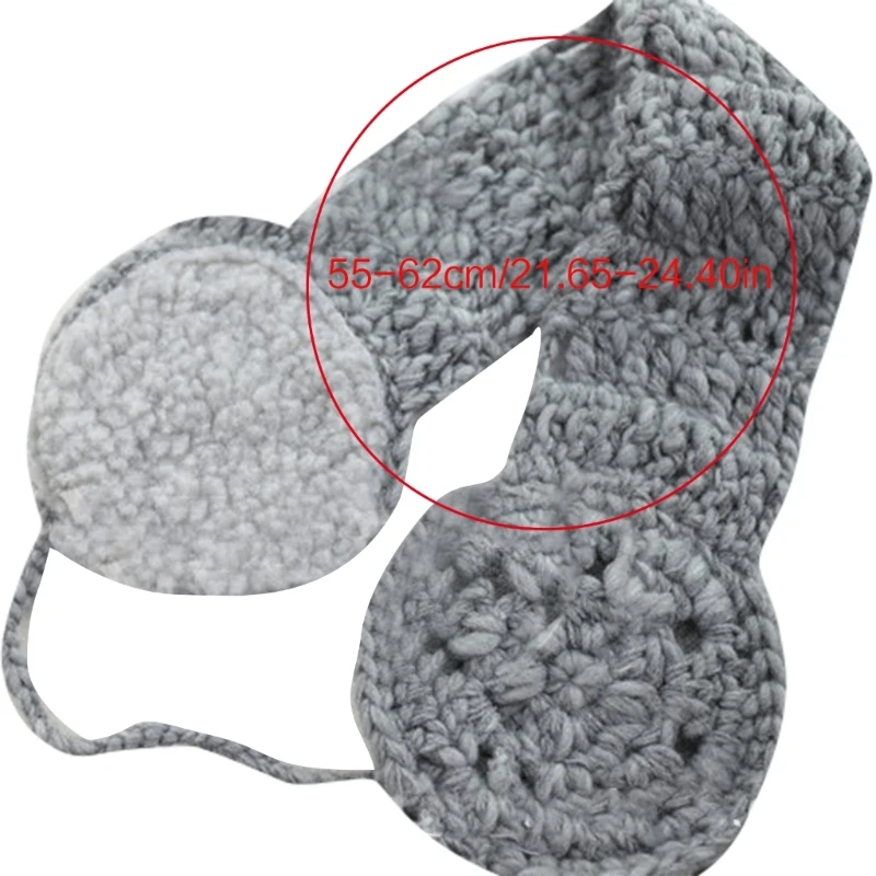 โครเชต์หูอุ่นแถบคาดศีรษะถัก Earmuffs สำหรับผู้หญิงถัก Earflap หู Muff Dropship