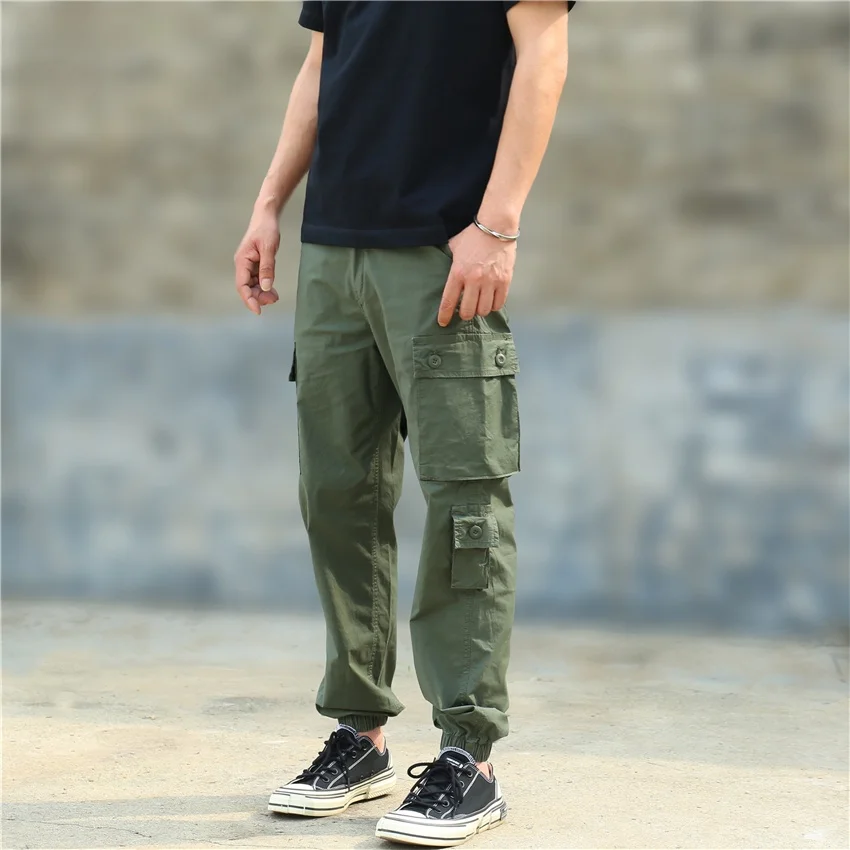 

Летние тонкие рабочие брюки-карго мужские с манжетами, свободные, быстросохнущие, функциональные, дышащие, легкие, классические, прямого кроя