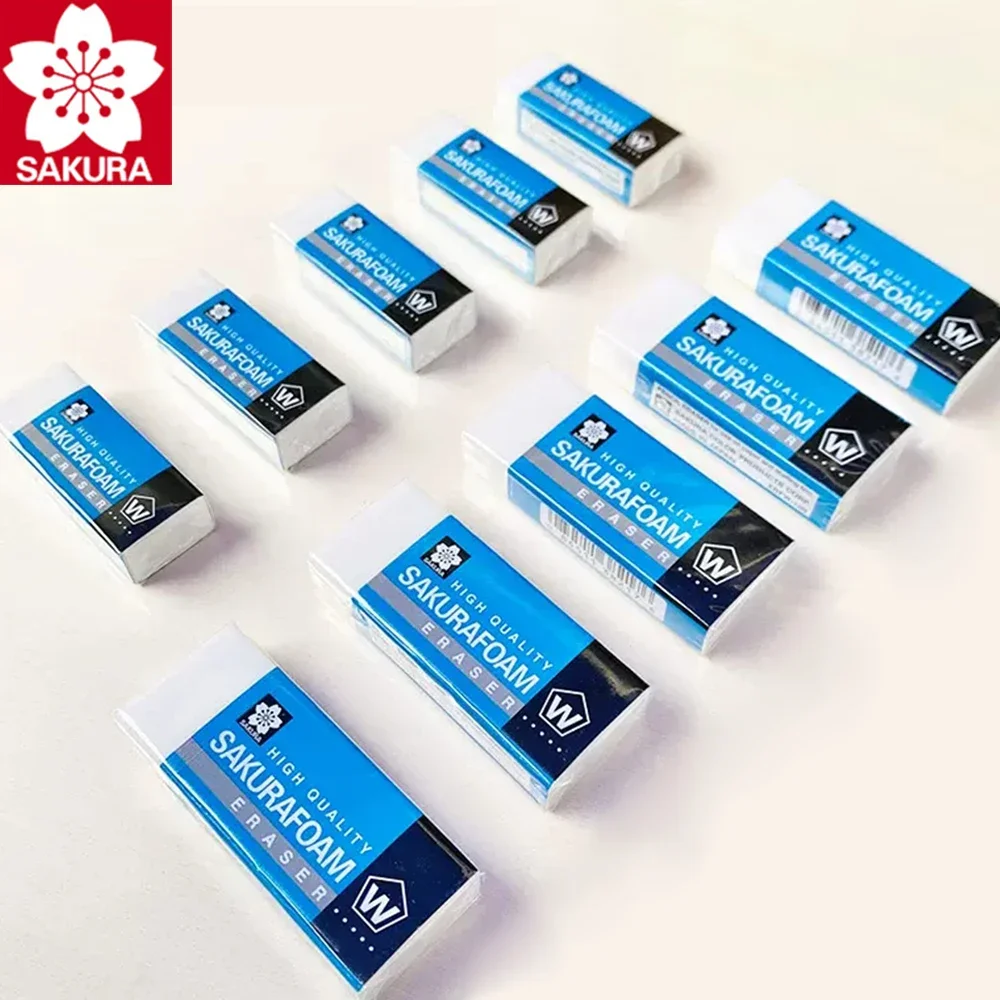 2pcs Japan Sakura Pencil Eraser Painting Supplies XRFW-60/100 Student Art Sketch High Gloss Eraser Stationery