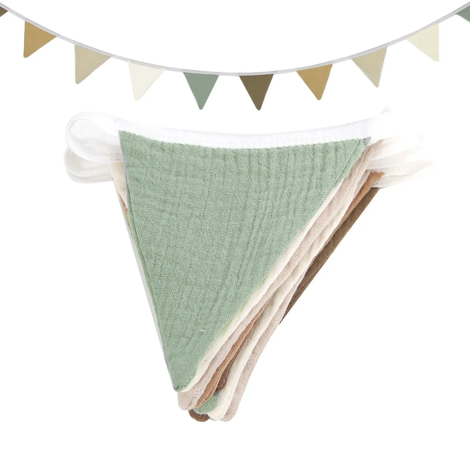 Pennant Banner Flags Cotton Fabric Triangle Pennant Garlands Washable Nursery Bunting Banner Flags For For Living Room