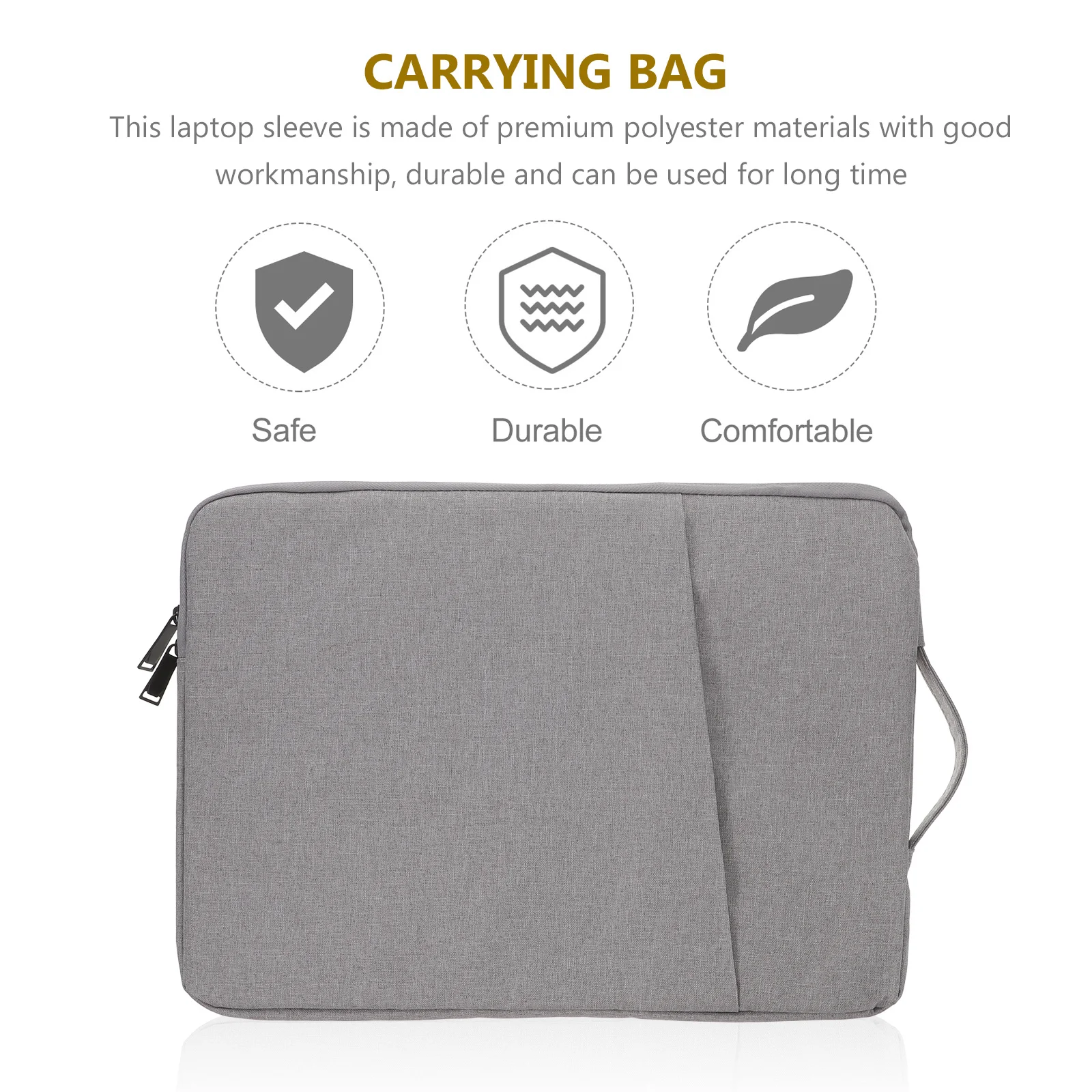 

Travel Laptop Bag 15.6 Inch Polyester Sleeve Durable Lightweight Computer Carrier with Extra Storage Pockets Laptop Sleeve