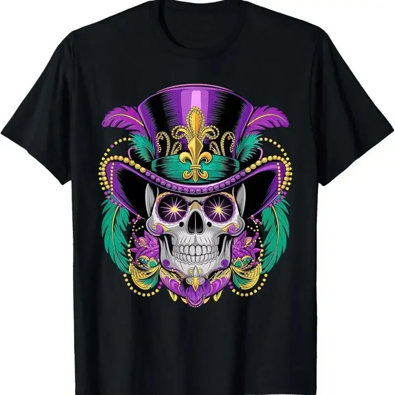 Mardi Gras Costume Sugar Skull Carnival New Orleans Trip T Shirt