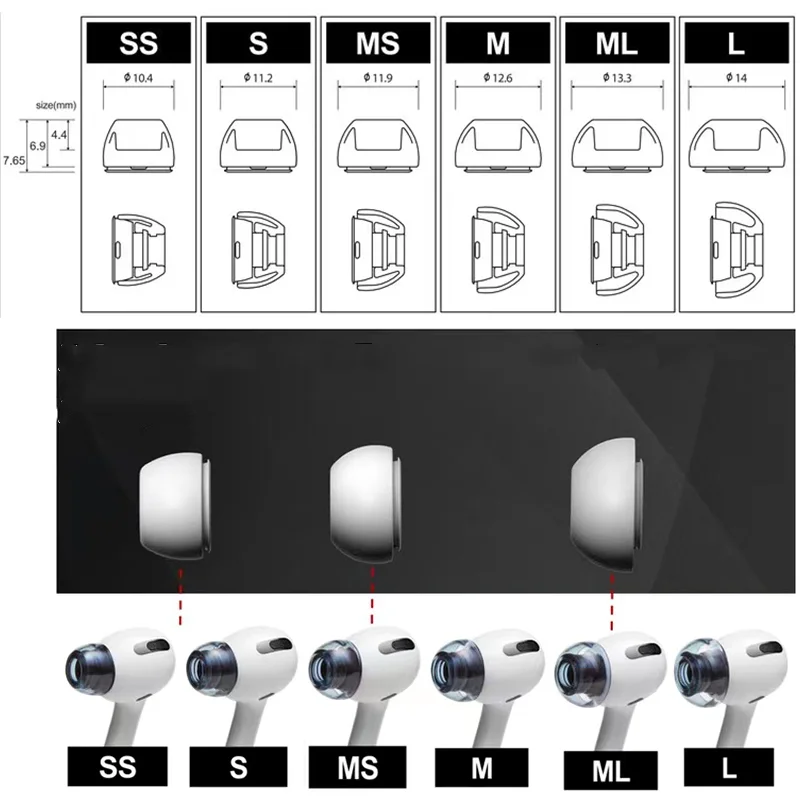 Eartips for AirPods Pro 2 AZLA Xelastec Eartips Earbuds Anti-Slip Avoid Falling Off Vocal sticky for AirPods Pro 1/2 3 Earplugs