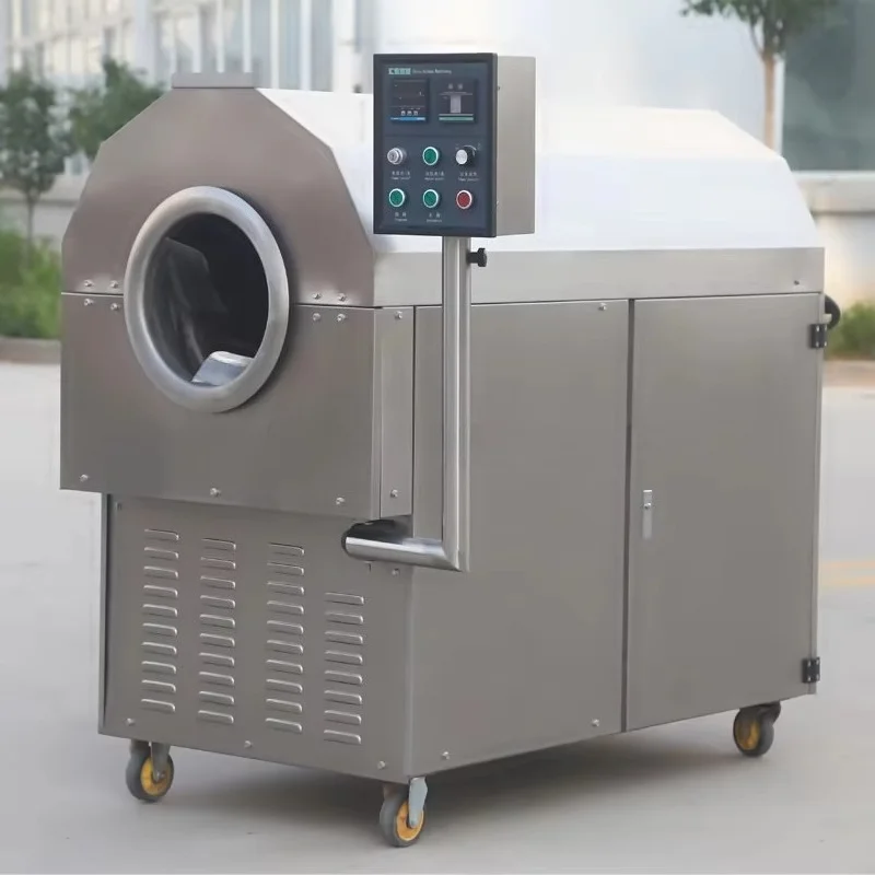 Customized Stainless Steel Nut Roasting Machine  Heating Peanut Walnut Cashew Almond Hazelnut Commercial Nut Roaster