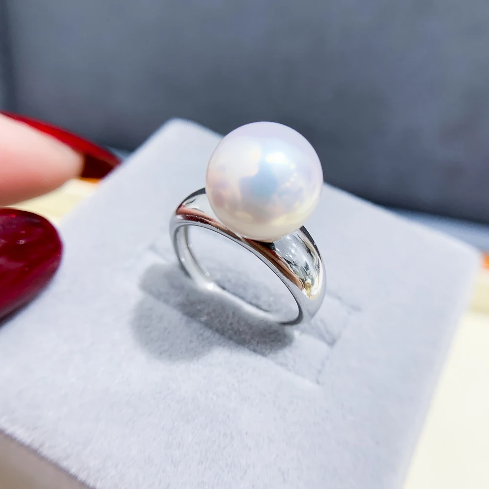 

3 шт. DIY жемчужные аксессуары 925 серебряное кольцо с жемчугом пустой держатель, модный золотой серебряный держатель для колец с круглыми бусинами 8-13 мм