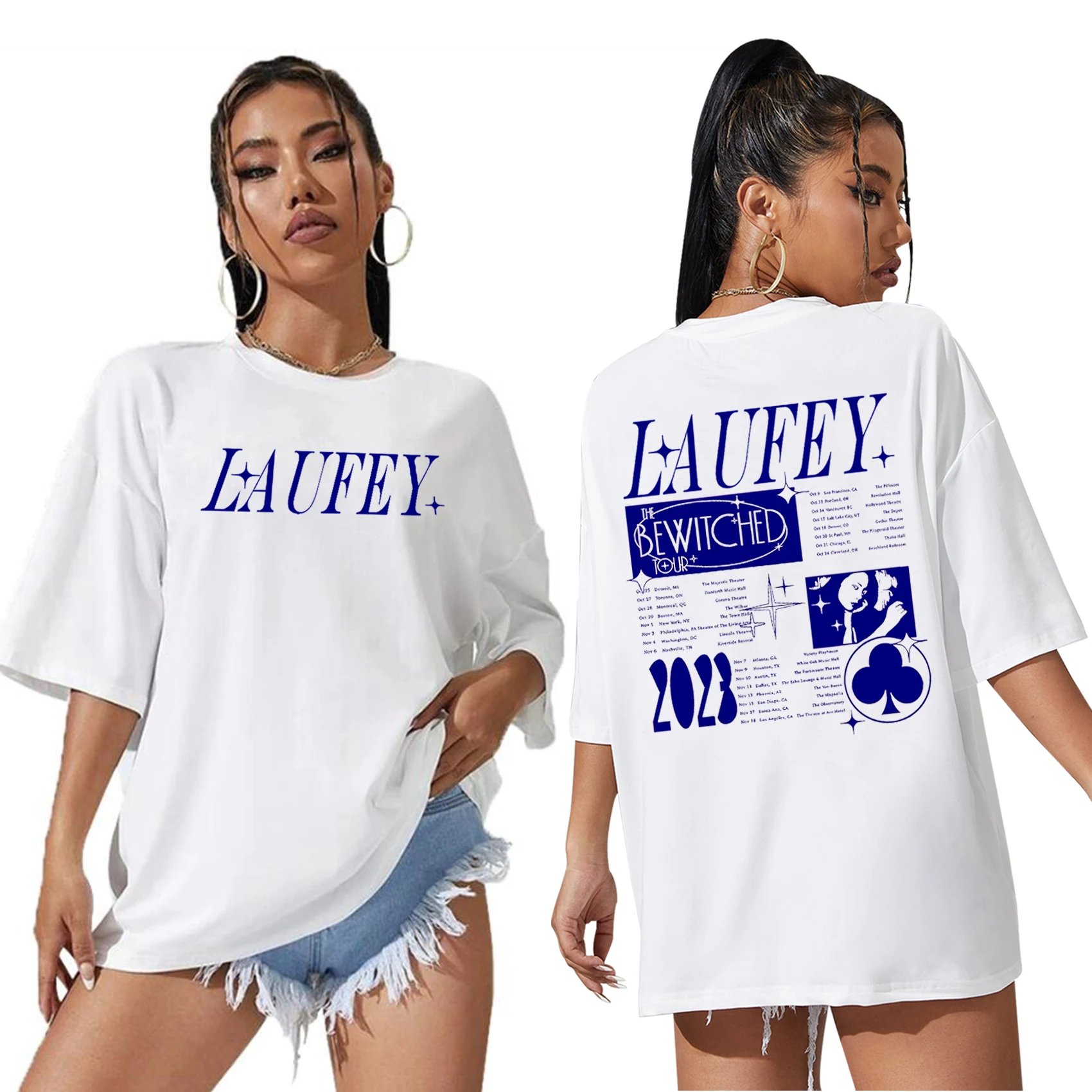 Laufey Bewitched Tour 2023 Oversized Shirt Laufey Fans T-shirt Woman Oversized T-Shirt