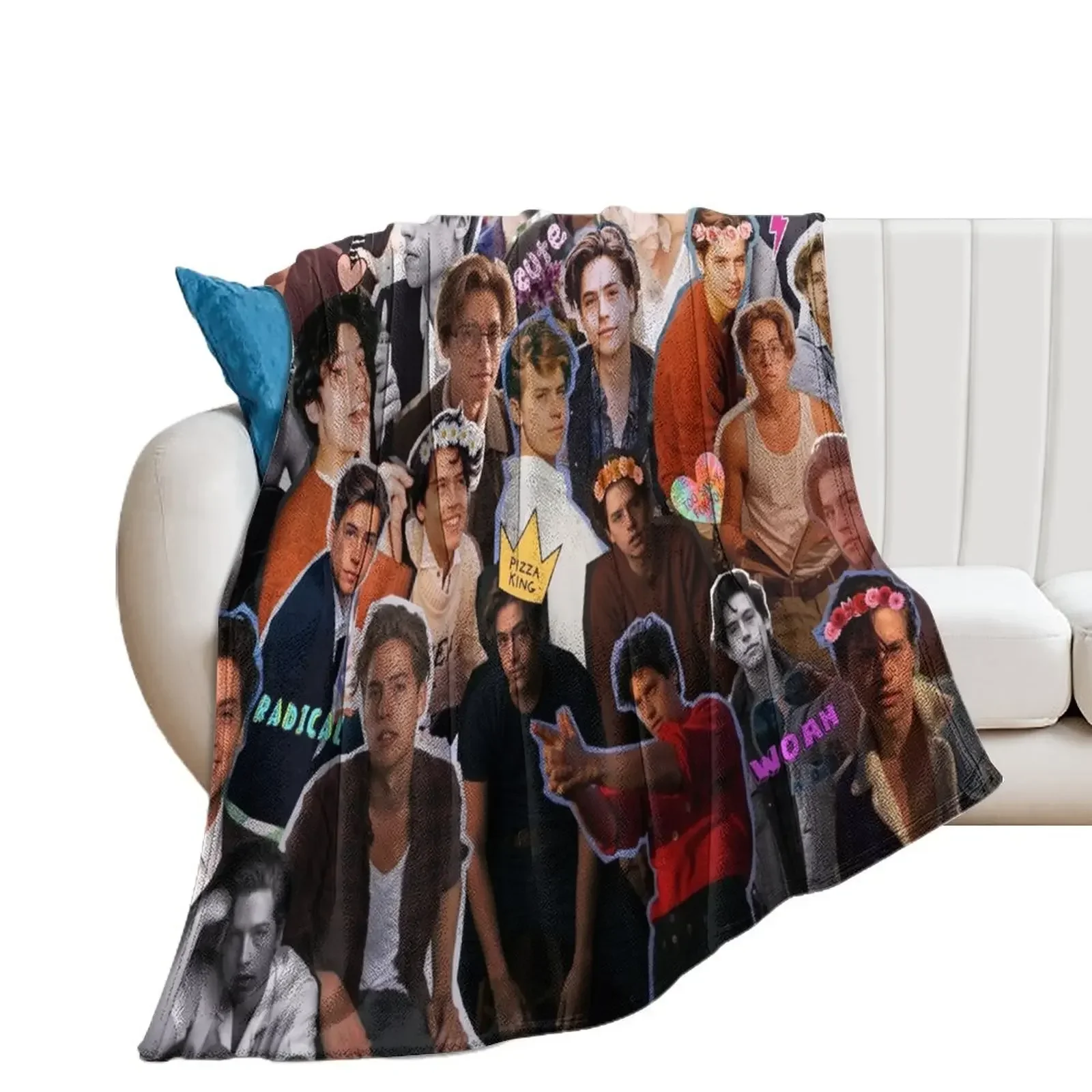 Cole Sprouse Collage Throw Blanket Bed covers bed plaid Sofa Tourist Blankets