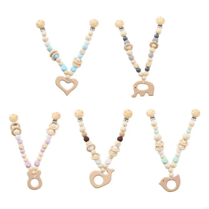 95ae Baby Pitifier Clip para cochecito colgante rattlefle juguete para niños pequeños rattle battle biset silla colgante